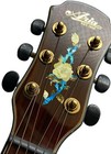 Sticker Decal Guitar Headstock In Abalone Theme - Rose Sticker New