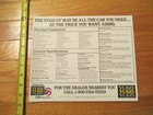 1986 Yugo  3990 Car Auto Dealer Showroom Sales Brochure