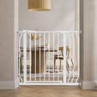 Adjustable Walk-thru Baby   Pet Safety Gate - Auto-close  No Drill  Steel Barrie