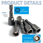 5 16   Nut Driver Bit Sets 10pcs  Skziri 5 16 Inch Nut Driver Hex Shank Quick Ch
