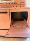 Vtg 1950s Wolverine Play Stove Metal Lithograph Toy Pink Oven Kitchen Usa