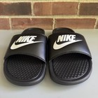 Nike Benassi Jdi Slides Black White Logo Sandals Mens Us 9 Women   s Us 10 5 Mint