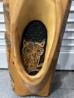 Vintage Wood  Carved Owl Wall Hanging