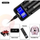 Universal Smart Battery Charger 2 Bay Lcd Usb 3 7v Li-ion Ni-mh Aa Aaa Aaaa