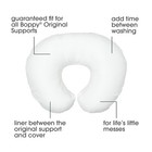 Boppy Original Nursing Pillow Liner  Bright White  Machine Washable And Wipeable
