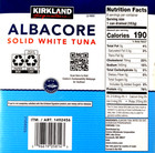 Kirkland Signature Albacore Solid White Tuna In Water 8 X 7 Oz Cans Exp 08 2027