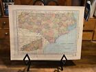 Antique Map 1913 Atlas Of The World South Carolina And North Carolina