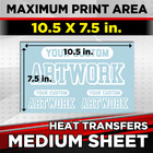 Custom Screen Printed Plastisol Heat Transfers   1 Color   Size 10 5 X 7 5 In 