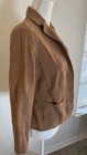Talbots Brown Knit Button Blazer Jacket Pockets Collared Petites Pm