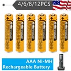 Hhr-65aaabu Aaa Ni-mh Rechargeable Battery For Panasonic Cordless Phones 630mah