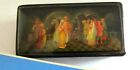 Russian Fedoskino Lacquer Box Tsar s Wedding Hand Painted Vintage Paper Mache