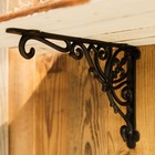 12 5   Decorative Shelf Brackets 4 Pack Cast Iron Black Corbel 12 X 8 Inch