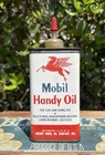 Vintage Excellent 4floz Mobil Handy Car   Home Oil Can Oiler Pegasus