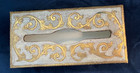 Vintage Italian Florentine Gold Wooden Tissue Box Cover  Italy