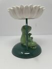 Bath   Body Works Frog Yoga Meditating Candle Holder Ceramic Metal New No Box