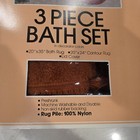 3-piece Solid Bathroom Bath Mat Contour Rug Set W  Toilet Cover Deep Velvet  New
