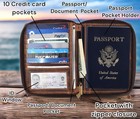 Passport Wallet - Travel Document Holder W rfid Blocking     Full Grain Leather   