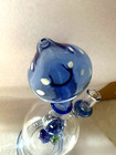 8  Mushroom Water Pipe Bong Glass Bongs Waterpipe High Quality Blue clear