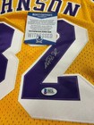 Hand Signed Autographed Magic Johnson Jersey Size L Bas Coa