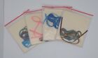 Lot Of 4 Sachet Cross Stitch Kit Flower Medallion Vintage Nip Stocking Stuffer