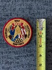 Military Brat Custom Embroidered Sew-on Patch Gold  Red  White And Blue 3  Round