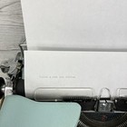 Working Vtg 1950 s Olympia Typewriter Sm3 Portable Case Seafoam Powder Blue