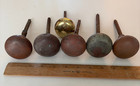 31 Antique Brass Door Knobs Some With Old Reddish Color Several Types W Patina