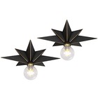 16 Inch Flush Mount Ceiling Light  Black Star Light Fixtures Ceiling For 
