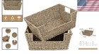 Eco-friendly Rectangular Seagrass Baskets - Perfect For Organizing Your Pantry