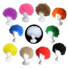 Economy Brown Afro Wig   Halloween 60s 70s Disco Clown Costume Party Curly Fro