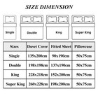 Luxury 6 Pcs Satin Silk Bedding Set Fitted Sheet Duvet Cover   Pillowcases