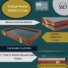 Cedar Wood Display Case  12 X 18 X 2 For Arrowheads Knives Collectibles   More