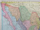 Vintage 1902 Mexico Map 14 x11    Old Antique Original Chihuahua Mexico City