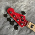 5 String Red Jazz Electric Bass Guitar Basswood Body Maple Fretboard 20 Frets