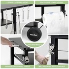 Grill Table Outdoor Grill Cart Pizza Oven Table With Wheels 44 x 23  Large Space