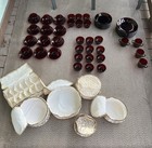 Anchor Hocking Ruby Red Glassware Vintage Dish Set