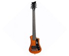 Hofner Shorty Electric Travel Guitar W  Gig Bag - Metallic Orange