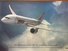 Rare Vintage Northwest Airlines Boeing 787 Dreamliner Poster 2005