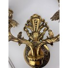 Ornate Metal Double Candle Wall Sconce Holder Ornate Filigree Floral Design