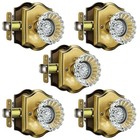 Crystal Door Knobs Interior  Antique Brass Door Knobs Pack - 5 Vintage Brass