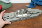 Vintage Uss Battleship Boat Model Wood Ship Bb46 Antique Hand Built Us Navy