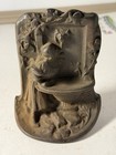 Vintage Cast Iron Girl Drinking From Fountain Bookend   One Only