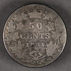 1881 H Canada Silver 50 Cents