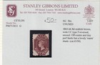 Ceylon Qv - Sg56x 8d Reddish-brown Wmk Reversed-mint No Gum-cat   275