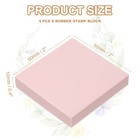 4pcs 2x2  Rubber Carving Blocks  Soft Linoleum Art Carving Block  Pink