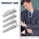 4 Pcs Stainless Steel Tie Clips  Tie Clips For Men   s Regular Ties  Tie Bar   Pin