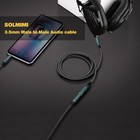 3 5mm Male To Male Stereo Audio Cable  4 Feet 1 2m  Strong Nylon Braided Trs    