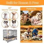 Homey Pet 24  Puppy Crates  Black Metal Dog Crate Cage For Small Dogs W 4 Wheels