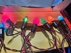 Vintage Peerless Christmas Lights Store Display Box Santa Claus  C7