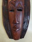 Vintage Ghana Hand Carved Wood Tribal Mask African 16   6 5 